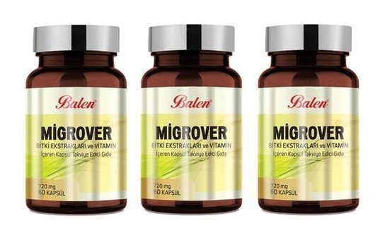 Balen Migrover Bitki Ekstralar Yetişkin Vitamin 3x60 Kapsül