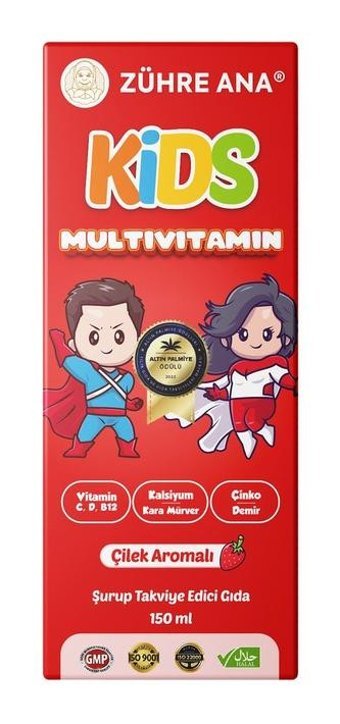 Zühre Ana Kids Multivitamin Çilekli Yetişkin Vitamin 150 ml