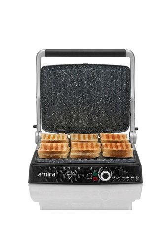 Arnica Diamond GH26252 6 Dilim Granit Çıkartılabilir Plaka Tek Yönlü 2000 W Izgaralı Yeşil Tost Makinesi