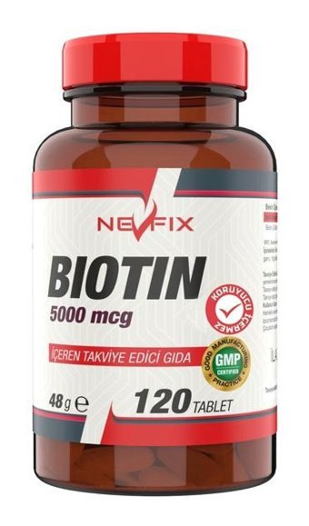 Nevfix Biotin Aromasız Yetişkin Vitamin 2x120 Tablet