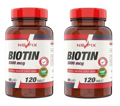 Nevfix Biotin Aromasız Yetişkin Vitamin 2x120 Tablet