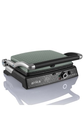 Arnica Diamond GH26252 6 Dilim Granit Çıkartılabilir Plaka Tek Yönlü 2000 W Izgaralı Yeşil Tost Makinesi