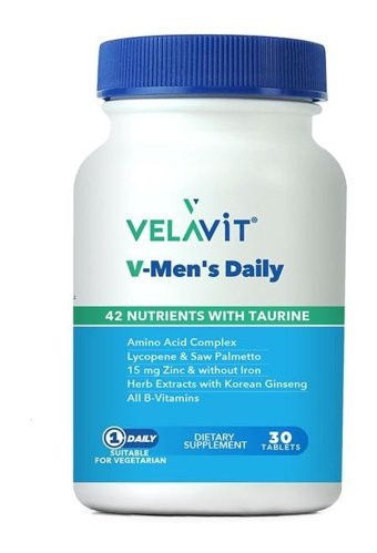 Velavit V-Mens Daily Aromasız Yetişkin Vitamin 30 Kapsül