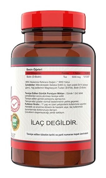 Nevfix Biotin Vitamin D3 Aromasız Yetişkin Vitamin 120 Tablet