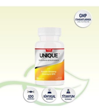 Smartcaps Unique Multivitamin & Multimineral Aromasız Yetişkin Vitamin 30 Kapsül