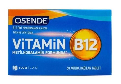 Osende Vitamin B12 Aromalı Yetişkin Vitamin 60 Kapsül