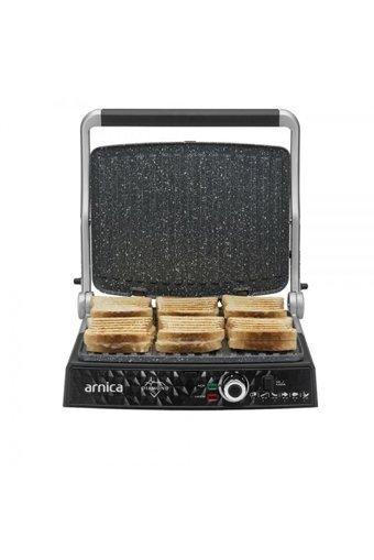 Arnica Diamond GH26251 6 Dilim Granit Çıkartılabilir Plaka Çift Taraflı 2000 W Izgaralı Mor Tost Makinesi
