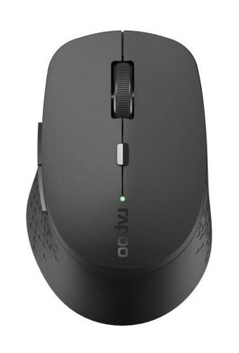 Rapoo Sessiz Ergonomik Makrolu Kablosuz Siyah Standart Mouse