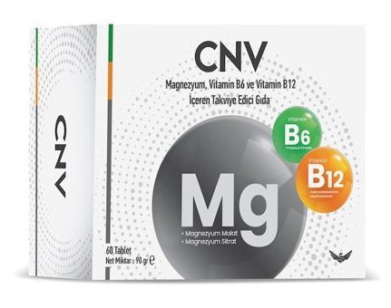 Convita Magnezyum Vitamin B6 Ve Vitamin B12 Aromasız Yetişkin Vitamin 60 Tablet