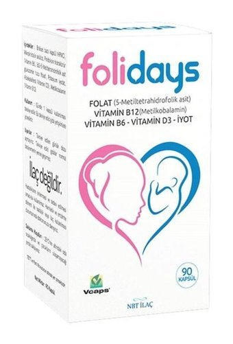 Nbt İlaç Folidays Aromasız Yetişkin Vitamin 90 Kapsül