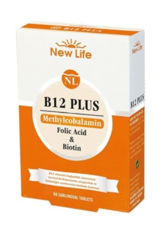 New Life B12 Plus Sublingual Aromasız Yetişkin Vitamin 60 Kapsül