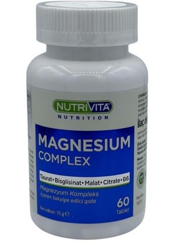 Nutrivita Magnesium Complex Aromasız Yetişkin Vitamin 60 Tablet