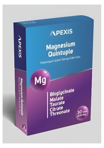 Apexis Magnesium Aromasız Yetişkin Vitamin 30 Tablet