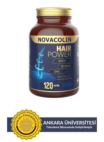 Novacolin Hair Power Aromasız Yetişkin Vitamin 120 Kapsül