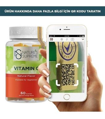Nature'S Supreme Vitamin C Aromasız Yetişkin Vitamin 60 Tablet