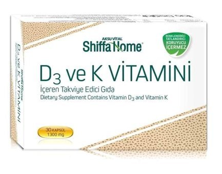 Shiffa Home D3 K Zeytinyağı Yetişkin Vitamin 30 Kapsül