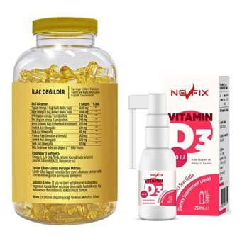 Flx Omega 3-6-9 Ve Vitamin D3 Aromasız Yetişkin Vitamin 90 Softgel - 20 ml