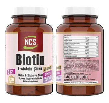 Ncs Biotin - Vitamin D3 + K2 Elmalı Yetişkin Vitamin 120 Tablet
