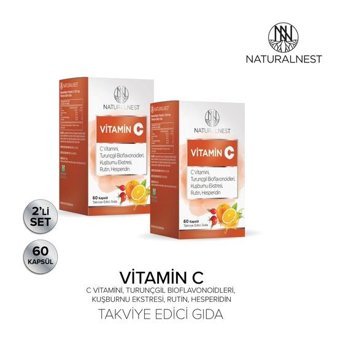 Naturalnest Vitamin C Aromasız Yetişkin Vitamin 2x60 Kapsül