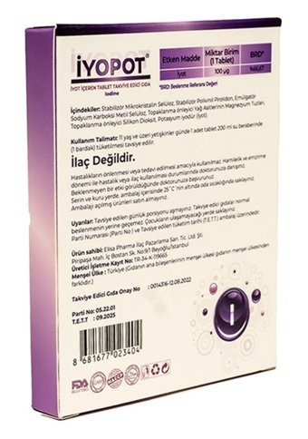 Iyopot Takviye Edici Gıda Aromasız Yetişkin Vitamin 30 Tablet
