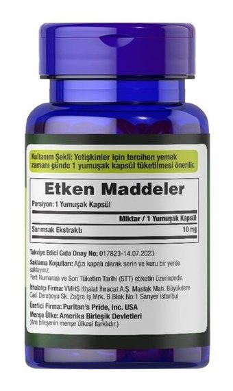 Puritan'S Pride Odorless Garlic Extract Aromasız Yetişkin Vitamin 100 Kapsül