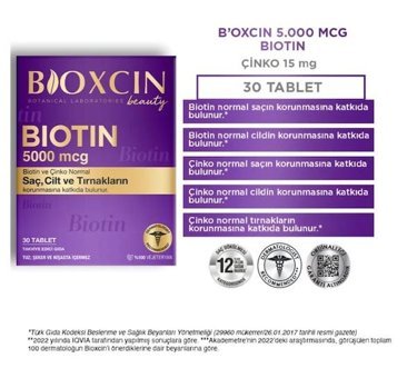 Bioxcin Biotin Aromasız Yetişkin Vitamin 30 Tablet