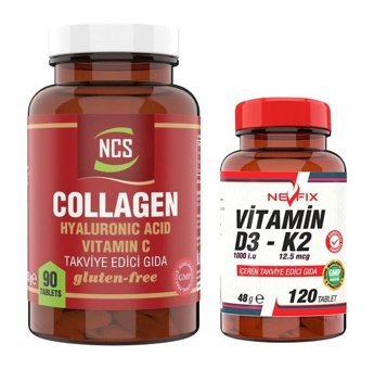 Ncs Kollajen Vitamin C D Nevfix Aromasız Yetişkin Vitamin 90 Tablet