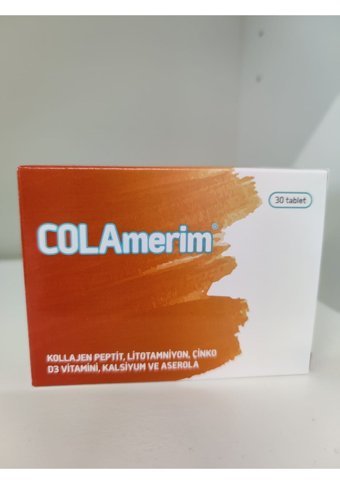 Colamerim Kollajen Çinko Ve D3 Vitamini Aromasız Yetişkin Vitamin 30 Kapsül