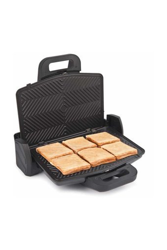 Arnica GH26100 6 Dilim Granit Çıkartılabilir Plaka Çift Taraflı 1750 W Izgaralı Siyah Tost Makinesi