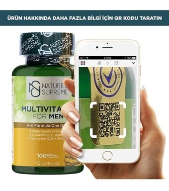 Nature'S Supreme Multivitamin For Men Aromasız Yetişkin Vitamin 100 Kapsül