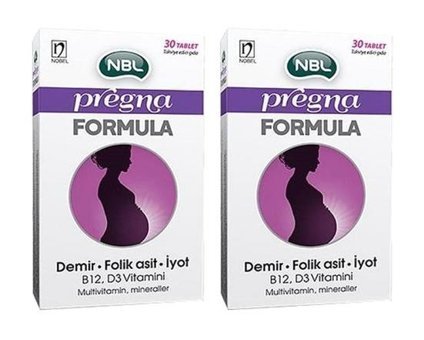 Nbl Pregna Formula Aromasız Yetişkin Vitamin 2x30 Tablet
