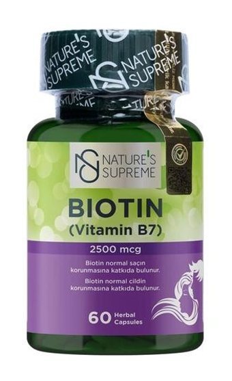 Nature'S Supreme Biotin Aromasız Yetişkin Vitamin 60 Kapsül