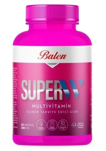 Balen Süper-W Multivitamin Bitki Ekstralar Yetişkin Vitamin 60 Kapsül
