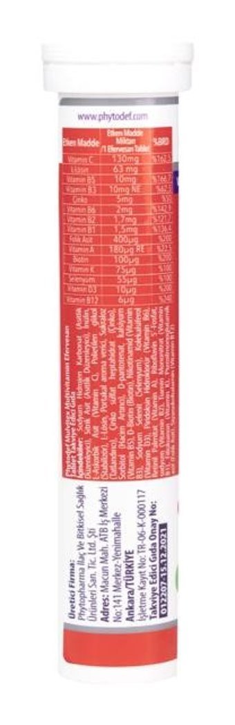 Phytodef Mulvitex Aromasız Yetişkin Vitamin 3x20 Tablet