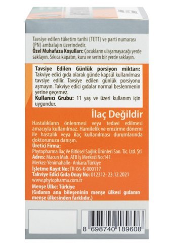 Phytodef Immugan Kuersetin Karamürverli Yetişkin Vitamin 30 Kapsül