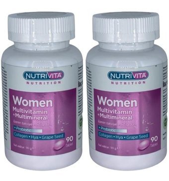Nutrivita Women Multivitamin Multimineral Meyveli Yetişkin Vitamin 2x90 Tablet