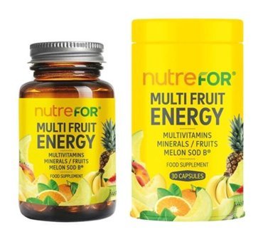 Nutrefor Multi Fruit Energy Meyveli Yetişkin Vitamin 30 Kapsül