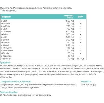 Dr. Amino Acid Aminoessential Aromasız Yetişkin Vitamin 30 Şase
