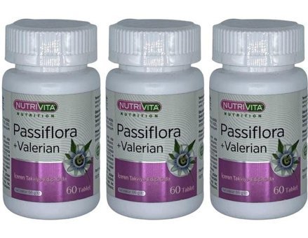 Nutrivita Passiflora Valerian Bitki Ekstralar Yetişkin Vitamin 3x60 Tablet