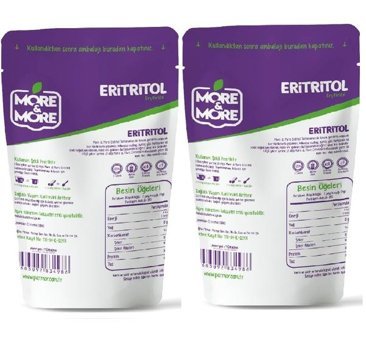 More&More Eritritol Aromasız Yetişkin Vitamin 2x400 gr