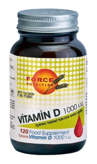 Force Nutrition Vitamin D Bitki Ekstralar Yetişkin Vitamin 120 Tablet