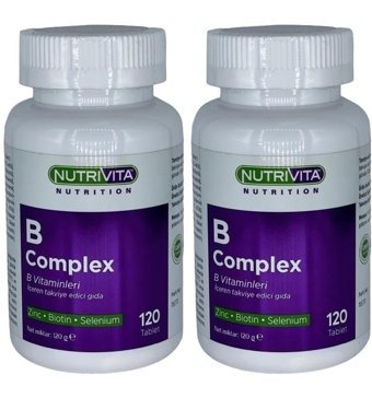 Nutrivita Vitamin B Complex Aromasız Yetişkin Vitamin 2x120 Tablet