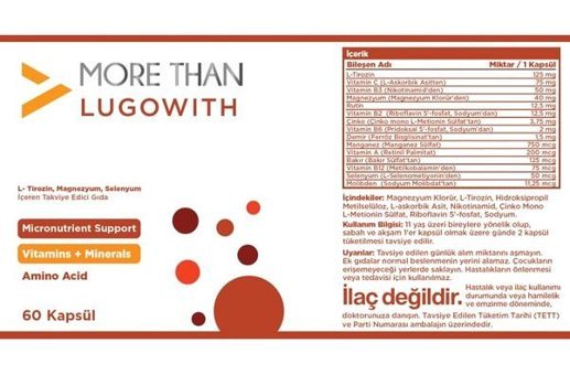 More Lugowith Aromasız Yetişkin Vitamin 60 Kapsül