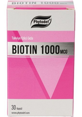 Phytodef Biotin Aromasız Yetişkin Vitamin 30 Kapsül