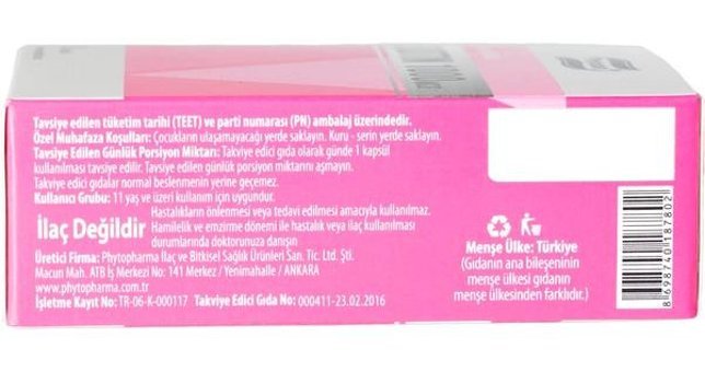Phytodef Biotin Aromasız Yetişkin Vitamin 30 Kapsül