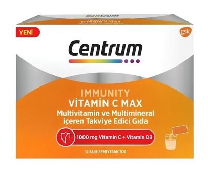 Centrum Immunity C Max Aromasız Yetişkin Vitamin 14 Şase
