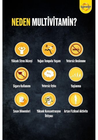 Supradyn Energy Focus Aromasız Yetişkin Vitamin 30 Tablet