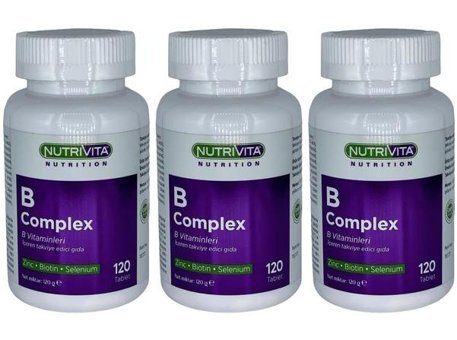 Nutrivita Vitamin B Complex Aromasız Yetişkin Vitamin 3x120 Tablet
