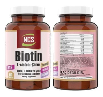 Ncs Biotin - Vitamin D3 + K2 Aromasız Yetişkin Vitamin 60 Tablet