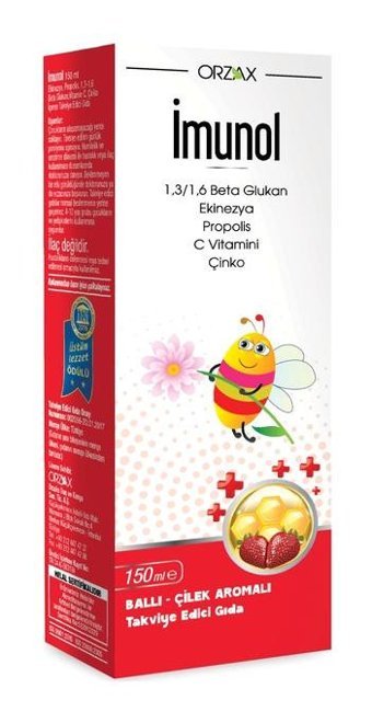 Orzax Imunol Çilekli Yetişkin Vitamin 150 ml